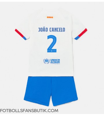 Barcelona Joao Cancelo #2 Replika Bortatröja Barn 2023-24 Kortärmad (+ Korta byxor)